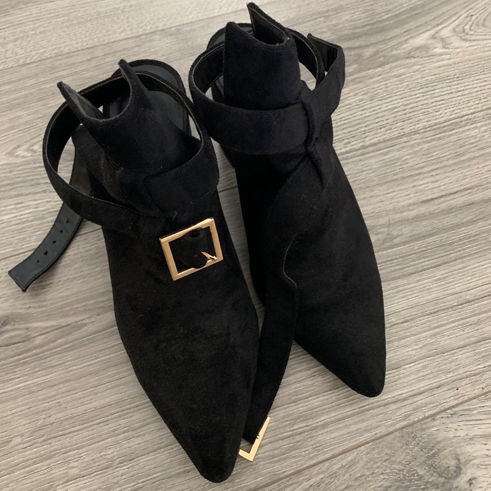 Raye Ankle Bootie in Black Suede